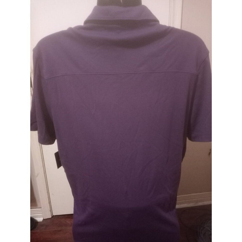 New 01. Algo Polo Shirt Mens Size XL Golf Purple Pima Cotton Short Sleeve - Picture 7 of 11